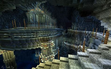 Minecraft Build 2 Cavern City By Haikuo On Deviantart Minecraft