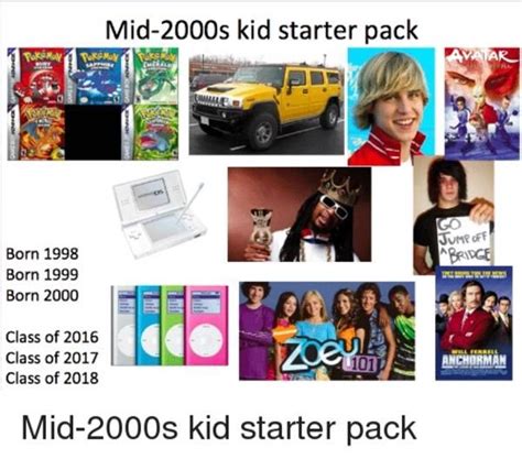 Mid 2000s Kid Starter Packs Starter Pack 2000 Nostalgia 2000s