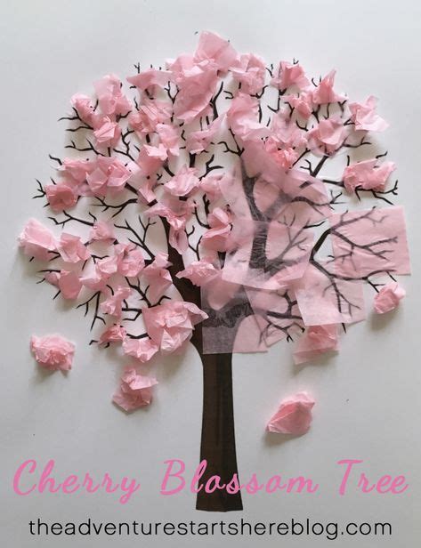 11 Best Tissue Paper Trees Ideas Spring Crafts Art For Kids Cherry