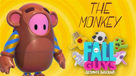 Fall Guys Monkey Skin Gameplay New Featured Items In The Shop Season