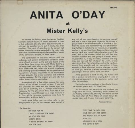 Anita Oday At Mister Kellys Anita Oday 中古オーディオ 高価買取・販売 ハイファイ堂
