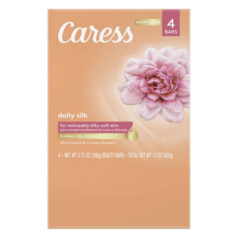 Caress Beauty Bar Soap Daily Silk For Dry Skin 375 Oz 4 Bath Bars