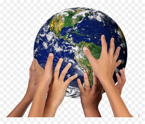 Hands Holding The Globe Hd Png Download Vhv