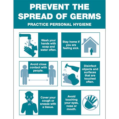 Prevent The Spread Of Germs Printable Download Bazua Signs And Graphics