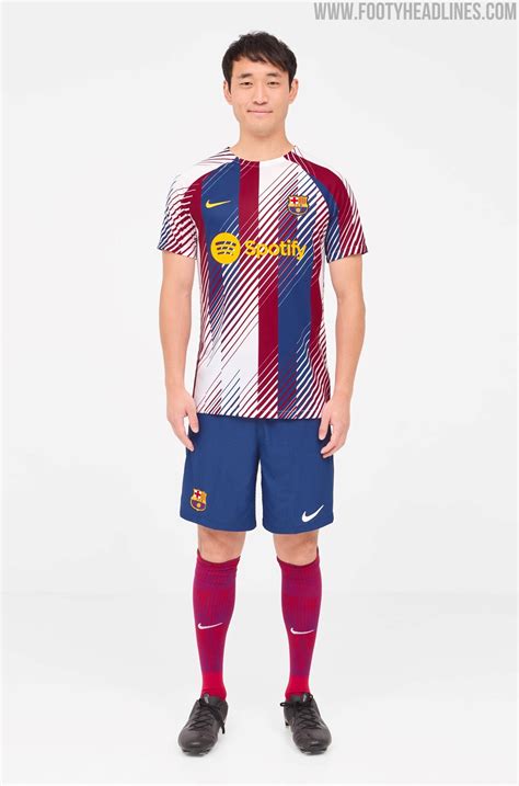 Unique FC Barcelona Pre Match Shirt Released Footy Headlines