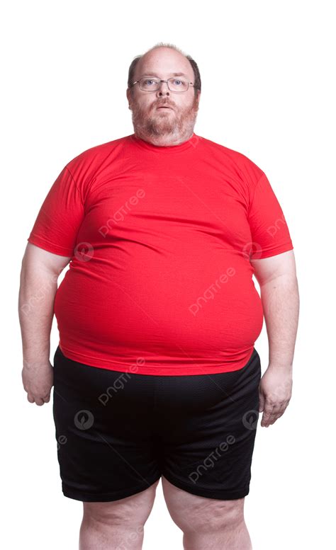 Very Obese Man Middle Aged Gut Isolated Unhealthy Png Transparent