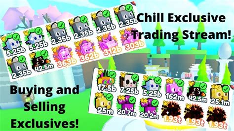 Chill Trading Stream Buying And Selling Exclusives In Pet Simulator X
