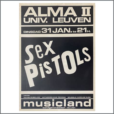 B38857 The Sex Pistols 1978 Leuven Concert Poster Belgium Tracks