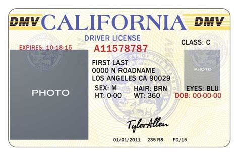 Free Editable Blank California Drivers License Template Reqopworldof