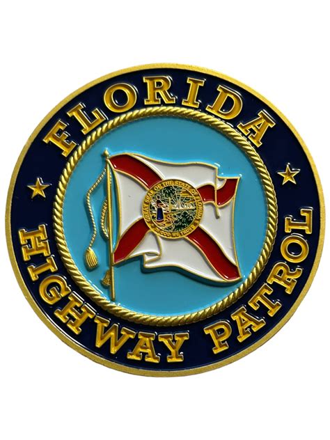 Florida Highway Patrol Classic Door Seal & Patch Challenge Coin – Blue