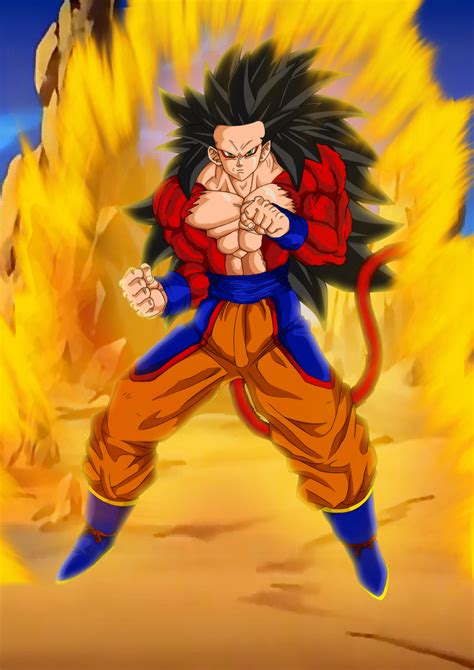 2nd Grade Ascended Ssj4 Goku Coloured By Razorshadowz On Deviantart