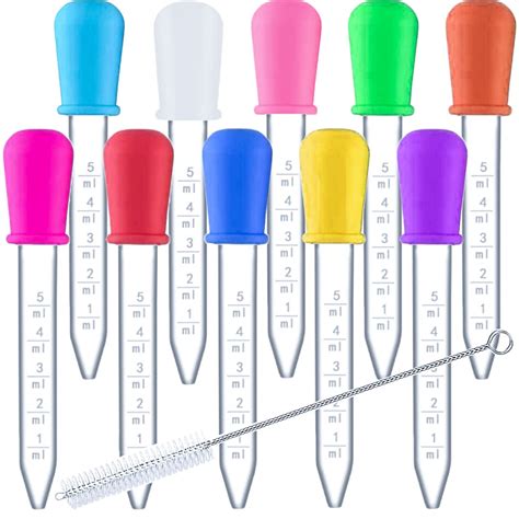 Buy 10 Pack Liquid Pipettes Droppers Silicone 5ml Clear Medicine Eye