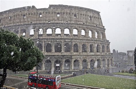 Snow In Rome For 1st Time In 26 Years And 36c