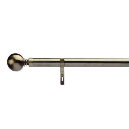 Dunelm Ashton Extendable Steel Satin Silver Eyelet Curtain Pole (180cm