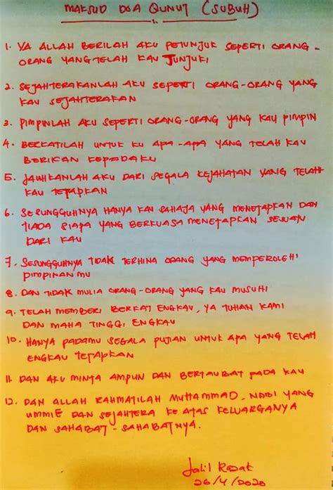 Doa Qunut, Doa Besar Waktu Subuh Bagi Tolak Bahaya & Undang Kebaikan