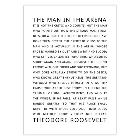 Man In The Arena Free Printable Printable Templates