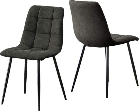 ofcasa set of 2 faux leather dining chairs grey upholstered kitchen chair with backrest lounge