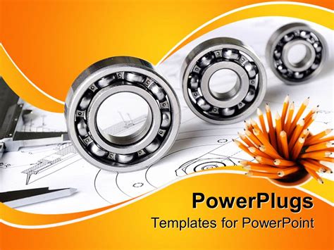Powerpoint Template Mechanical Engineering Theme With Three Different