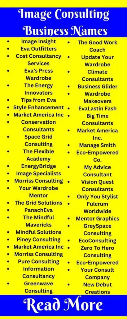 755 Image Consulting Business Names Ideas For Your New Company