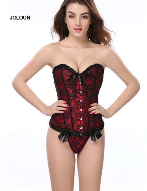 red korset with thong suit model girdle shapewear women body waist slimming corsets enfeite de