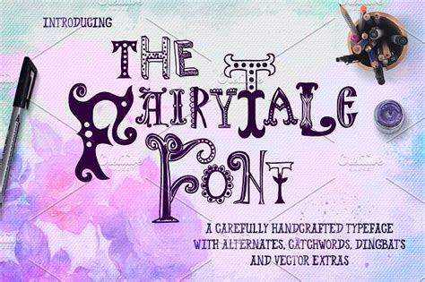 Fairy Tale Font With Extras Display Fonts Creative Market