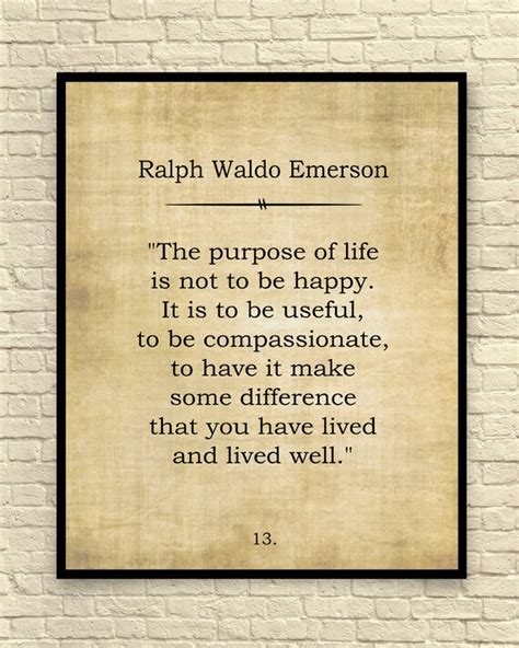 Ralph Waldo Emerson Print Ralph Waldo Emerson Quote Custom