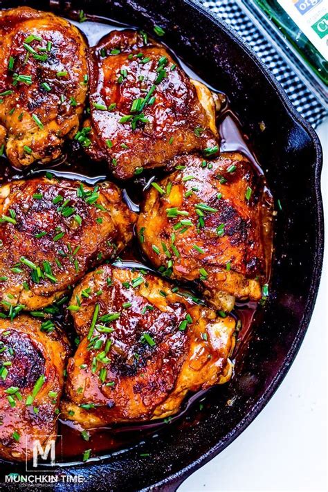 What should i serve with crispy oven baked chicken thighs? Baked Chicken Thighs Recipe - an easy BBQ Chicken in oven. | Chicken thigh recipes, Baked bbq ...