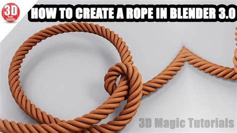 How To Create A Rope In Blender 30 Youtube