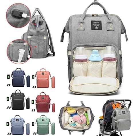 New Waterproof Baby Nappy Diapers Bags Tote Mummy Travel Usb Port