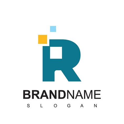 Letter R Pixel Logo Design Vector 12671093 Vector Art At Vecteezy