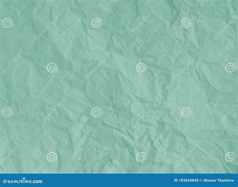 Crumpled Mint Green Paper Texture Background Stock Photo Image Of