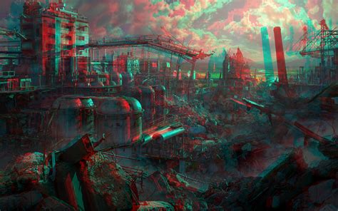 Free Download Ruins 3d Anaglyph Red Cyan By Fan2relief3d Dark 1131x707