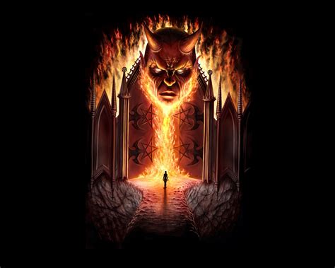 The devil has dark wings and little horns on his forehead. Bonewallpaper - Best desktop HD Wallpapers: Devil Desktop ...