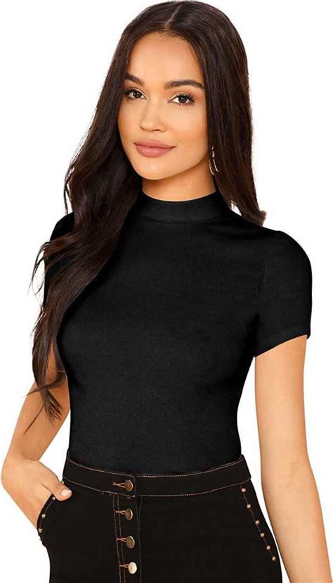 Buy Attitude Jeans Black High Neck Top Online ₹279 From Shopclues