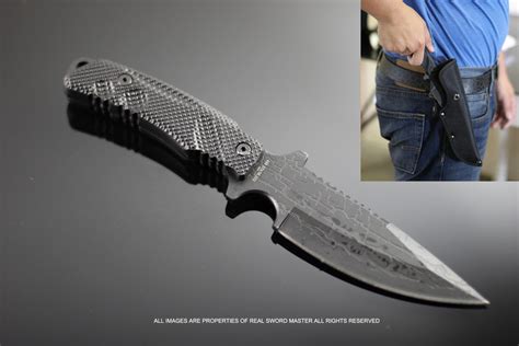 Tactical Knife Hunting Survival Knife With Belt Sheath 10 Inches