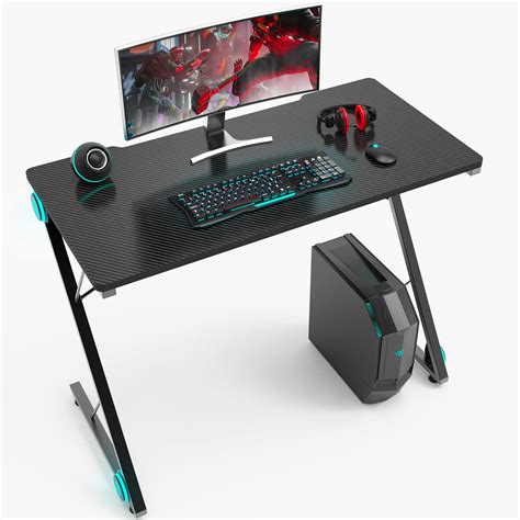 Buy 40in Computer Desk Z Shaped Gaming Table Ergonomic Home Office Desk