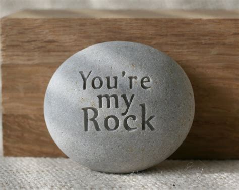 You Are My Rock Engraved Stone T Quick Shipping Etsy