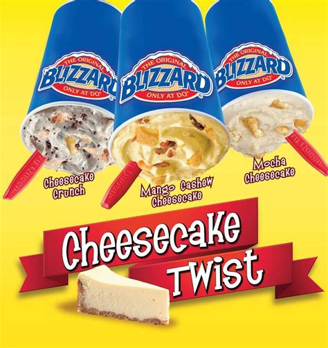 The New Blizzard Of The Month Has Arrived Enjoy Cheesecake Twist Of