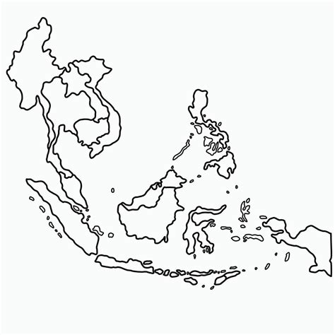 Doodle Freehand Drawing Of South East Asia Countries Map 4504525