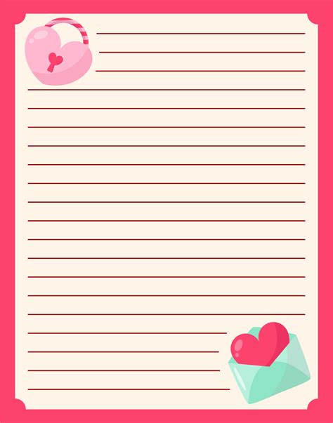 Printable Love Letter Stationery Template Printable Templates