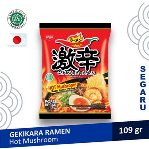 Jual Nissin Gekikara Ramen Hot Spicy Porsi Mushroom Besar Jumbo 109Gr