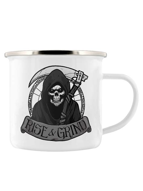 Grim Reaper Rise And Grind Enamel Mug Buy Online At