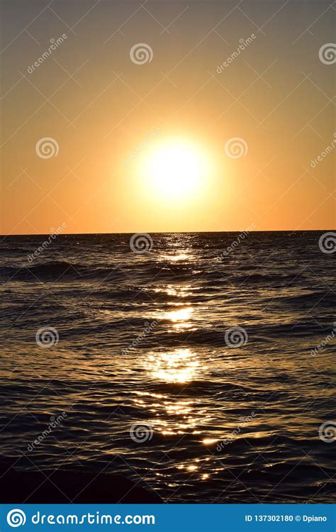 Sunset At Venice Beach In Southern Florida Stock Photo Image Of