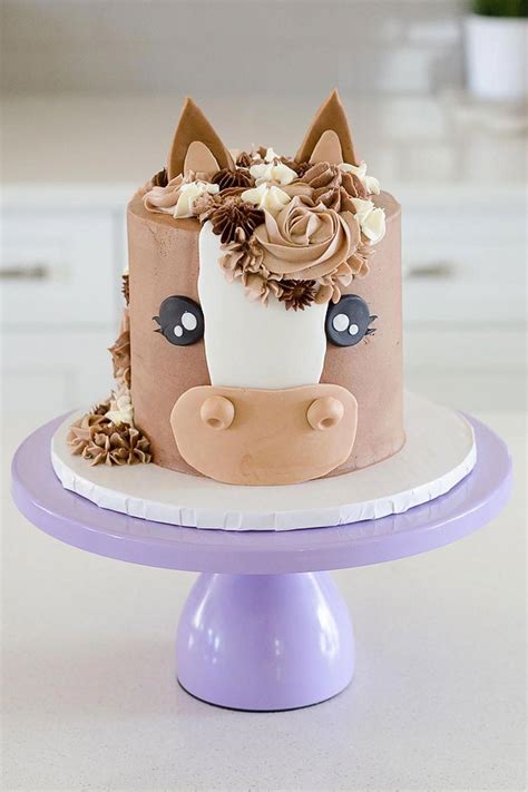 Adorable Horse Birthday Cake Created By Sweettreatscochrane Purple