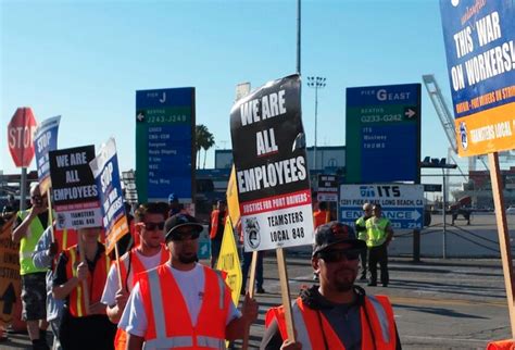 Alleging Millions In Wage Theft West Coast Port Truckers Strike