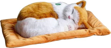 Lifelike Breathing Sleeping Plush Kitten Cat Toys Purring Cat Toy