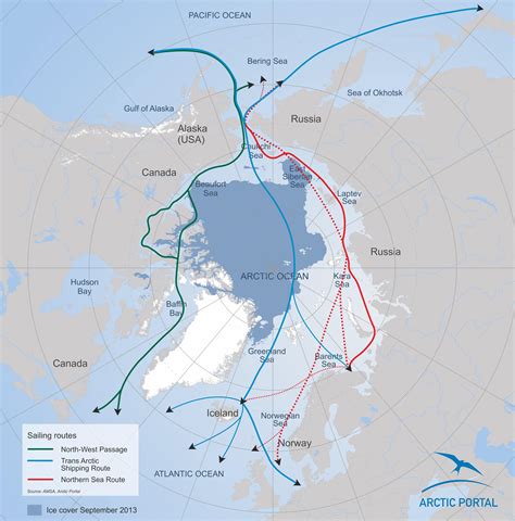 Arctic Ocean Map Usa