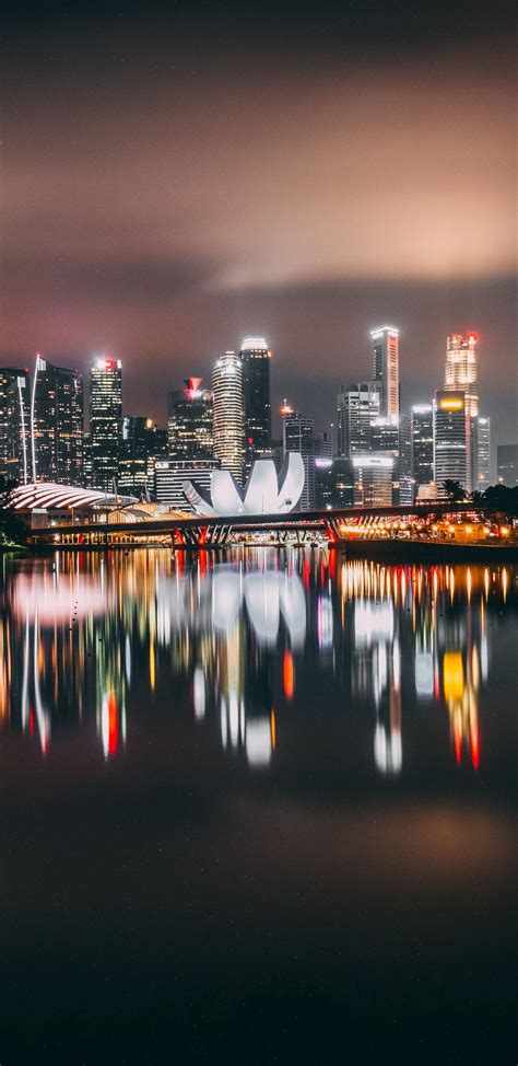 Download 1440x2960 Wallpaper Singapore City Skyscrapers Buildings