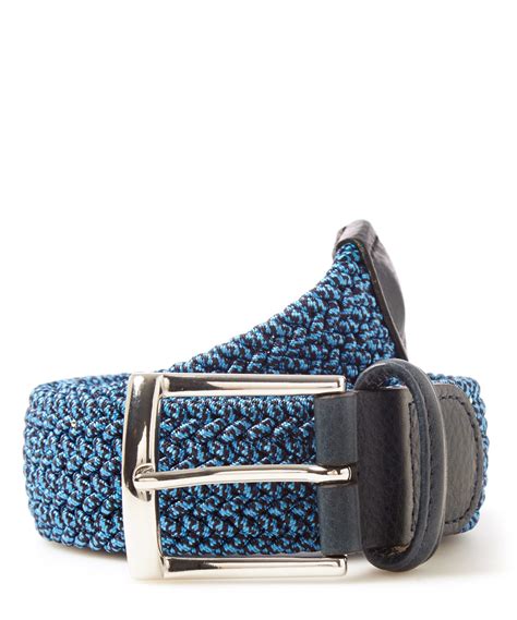 Andersons Blue Fabric Woven Belt For Men Lyst
