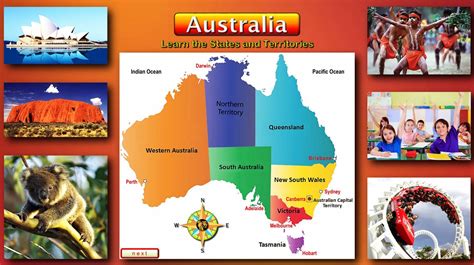 The Australian States Territories And Capital Cities Map Quiz For